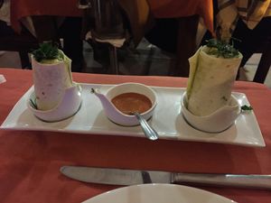 Veggie wraps at Taberna De Nino in Lanzarote