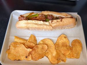 Jackfruit sandwich at Phat Boyz Wings & Sports Bar in Plymouth