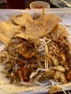 Jackfruit tacos (came with chips)  at Phat Boyz Wings & Sports Bar in Plymouth