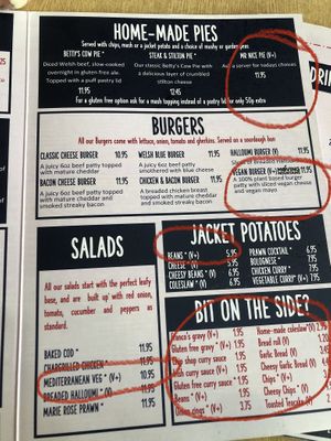 Mains and sides at Franco's in Port Talbot