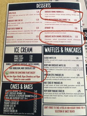 Desserts at Franco's in Port Talbot