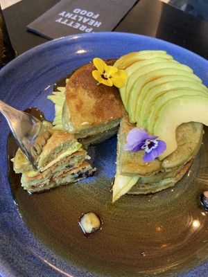 vegan avocado pancakes  at The Avocado Show in Brussels