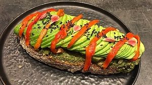 Vegan roast toast  at The Avocado Show in Brussels