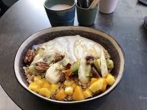 Coconut yogurt bowl at The Avocado Show in Brussels