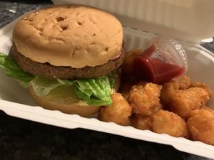 No guilt burger and tots at St. Veg in Rockville
