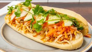 Shredded Medley Banh Mi sandwich at St. Veg in Rockville