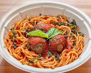 Spaghetti and Vegballs (whole wheat pasta)  at St. Veg in Rockville