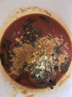 Veggie meatballs and sauce (side)  at St. Veg in Rockville