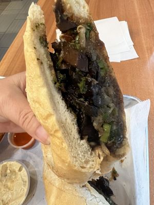 Flavor bomb pho dip sandwich   at St. Veg in Rockville