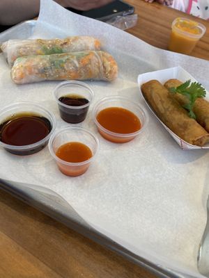 Summer rolls and crispy rolls at St. Veg in Rockville