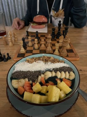 Spirulina bowl  at The Open Kitchen in Monteverde