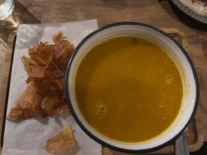 Orange soup (5/5)  at The Open Kitchen in Monteverde