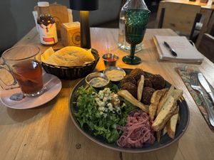 Falafel plate   at The Open Kitchen in Monteverde