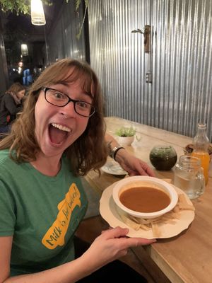 Aztec soup at The Open Kitchen in Monteverde