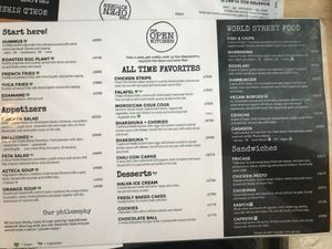 increased prices... at The Open Kitchen in Monteverde