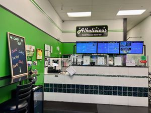 Store interior   at Alkalicious Cold Pressed Juice Bar in Chesapeake