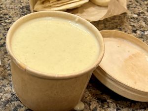 Chickpea soupp  at Alkalicious Cold Pressed Juice Bar in Chesapeake