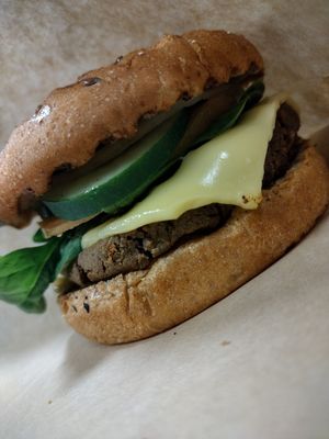 Big Sexy Burger at Alkalicious Cold Pressed Juice Bar in Chesapeake