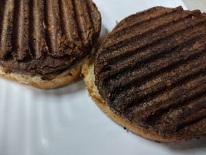 Prepping Big Sexy Burger! at Alkalicious Cold Pressed Juice Bar in Chesapeake