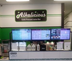 inside at Alkalicious Cold Pressed Juice Bar in Chesapeake