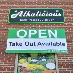 We are open and serving takeout and curbside delivery with caution and care!! We are working on a online ordering feature to activate on our website by 4/10 at the latest! Thank u! at Alkalicious Cold Pressed Juice Bar in Chesapeake