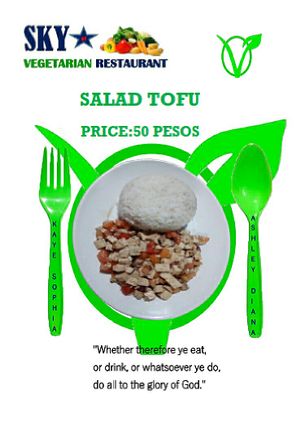 Salad Tofu at Sky Vegetarian Restaurant in Narra