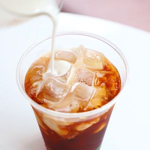 Iced cold brew latte  at Planthropie in Birmingham