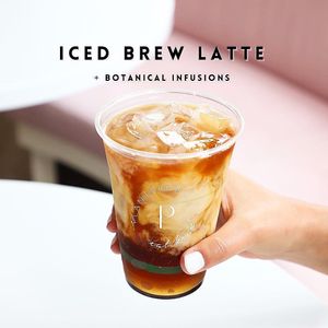 Iced cold brew latte  at Planthropie in Birmingham