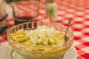 fava beans!! at Taverna Kissos in Athens