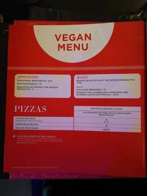 The cannelloni IS NOT vegan even though it's on the vegan page. at La Piazzetta in Quebec