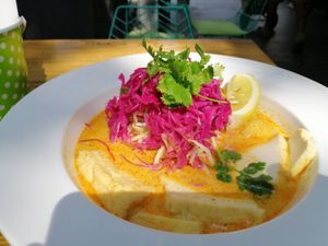 Vegan laksa at Greenhouse Asian Salads in Lane Cove