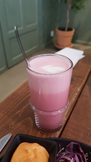 Beetroot latte at A.VO.KA.DO in Malmo