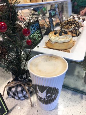 Lattes and the best cinnamon rolls on the planet.  at Cinnaholic  in Knoxville