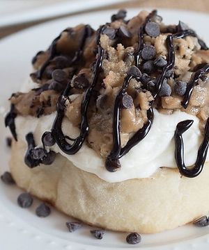 Cookie Monster cinnamon roll- vegan! at Cinnaholic  in Knoxville