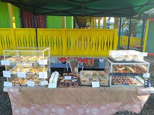 saturday market stand at Rios Vegan Food in Puerto Viejo De Talamanca