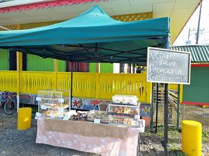 saturday market stand at Rios Vegan Food in Puerto Viejo De Talamanca