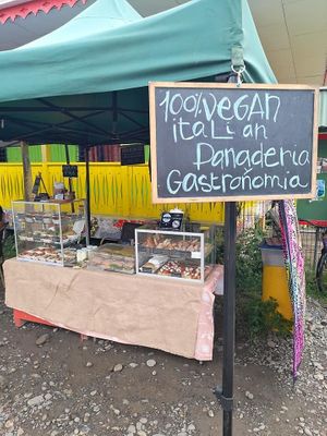saturday market stand at Rios Vegan Food in Puerto Viejo De Talamanca