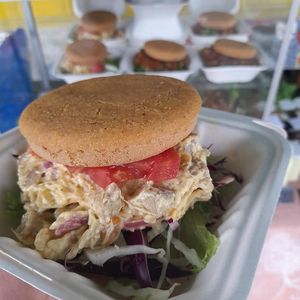 Jackfruit gluten free sandwich at Rios Vegan Food in Puerto Viejo De Talamanca