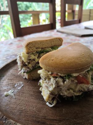 A MUST TRY: Jackfruit salad!  at Rios Vegan Food in Puerto Viejo De Talamanca