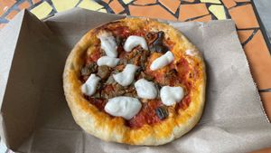 Pizza with vegetables  at Rios Vegan Food in Puerto Viejo De Talamanca