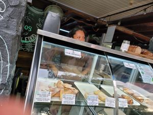 Deli case  at Rios Vegan Food in Puerto Viejo De Talamanca