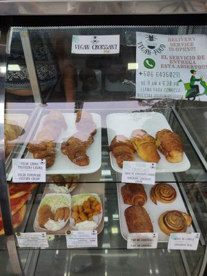 Options! Croissants/Sweet Pastries were 1500 at Rios Vegan Food in Puerto Viejo De Talamanca