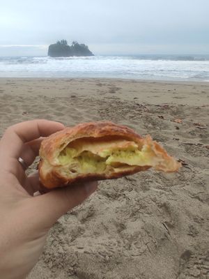 Custard Cream filled Croissant at Rios Vegan Food in Puerto Viejo De Talamanca
