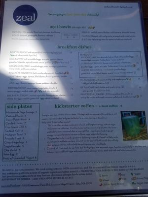 100% organic and so many vegan/veg options at Zeal in Greenwood Village