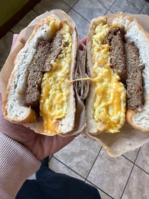 Sausage Egg & Cheese  at A Live Kitchen in Queens