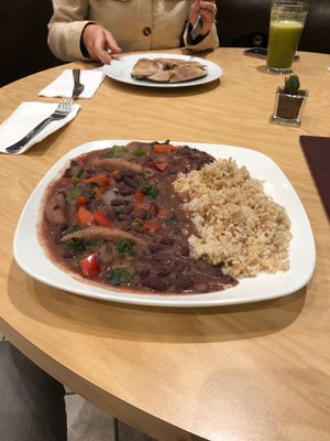 Jackfruit and ital stew for you! Awesome surprise on a jfk overnight stay! What a treat.  Tastes better than it looks!  at A Live Kitchen in Queens