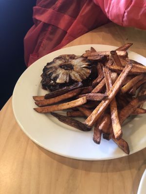 SMOKY BBQ SANDWICH (without top bun) at A Live Kitchen in Queens