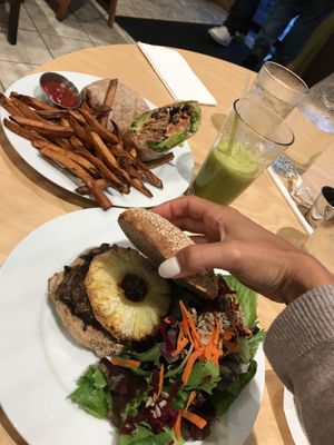 Avocado BLT Wrap & Smoky BBQ Sandwich  at A Live Kitchen in Queens