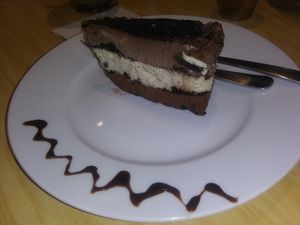 Cookie and cream cake at A Live Kitchen in Queens