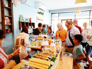 dairy free and vegan ice cream available here at Om La-Mai at Om La Mai in Chiang Rai